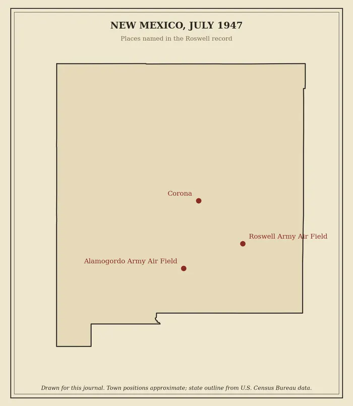 Locator map of New Mexico